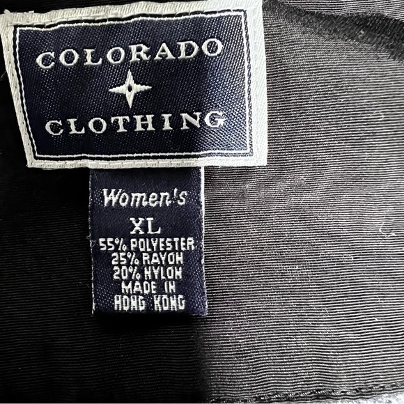 COLORADO CLOTHING Fleece Nylon Zip Up Jacket Black Blue Women's Size XL - Picture 15 of 16